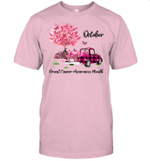 Pumpkin Pink Truck October Breast Cancer Awareness Month Shirt