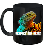 Respect The Beard Funny Bearded Dragon Mug