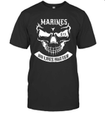 Skull Marines No Lives Matter Graphic Tees Shirt