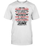 This Girl Has Fought A Thousand Battles And Is Still Standing Has Cried A Thousand Tears June Birthday Shirt