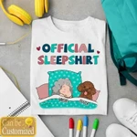 Personalized Dog Official Sleep Shirt - Dog Lovers Gift Custom T-Shirt