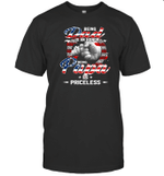 Being Dad Is An Honor Being Papa Is Priceless Flag Funny Father's Day T Shirt