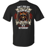 Don’t Piss Off Old People The Less Life In Prison Is A Deterrent Biker Skull Shirt Print On Back