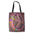 Hippie Psychedelic Color Red Hippie Accessories Tote Bag