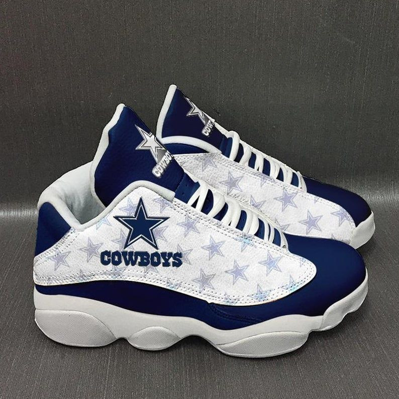 Dallas cowboys nfl big logo football team sneaker 3 for lover air jordan 13 shoes  men and women size  us - men size (us) / 9.5