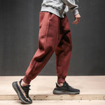 Solid Color Line Thickening Woolen Leisure Men Jogger Pants