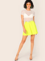 Neon Yellow Skater Skirt