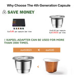 icafilas for Nespresso Reusable Coffee Capsule Stainless