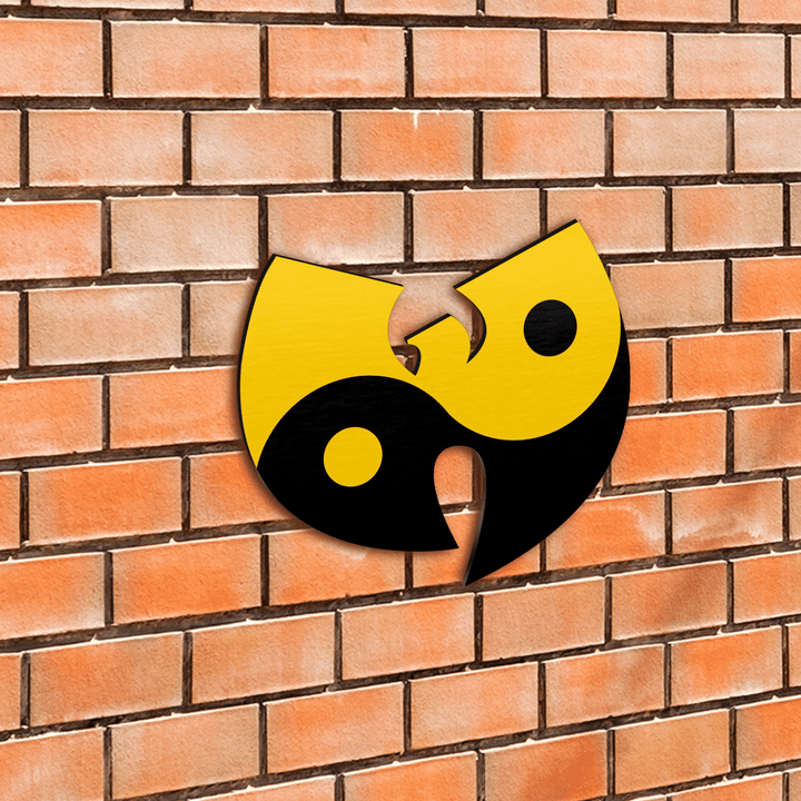 Wu-tang Clan Logo Trigrams No Hole Punch Cut Metal Sign Home Decor