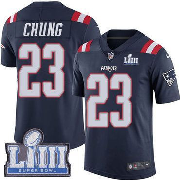 اكسترا بلايستيشن #23 Limited Patrick Chung Navy Blue Nike NFL Home Men's Jersey New England Patriots Vapor Untouchable Super Bowl LIII Bound اكسترا بلايستيشن