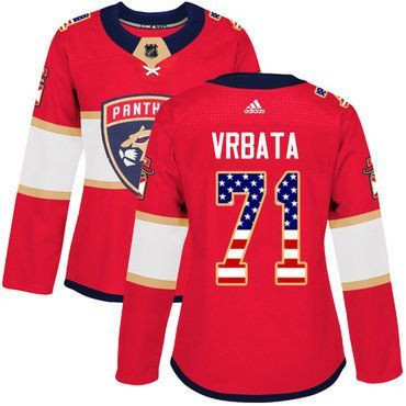 مكسب Adidas Florida Panthers #71 Radim Vrbata Red Home Authentic Women's Stitched NHL Jersey مكسب