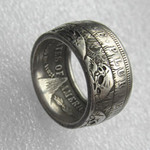 Hobo 1896 Morgan Silver Dollar Coin Ring Handmade In Sizes 5-16 - COINSPESO