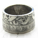 Hobo 1896 Morgan Silver Dollar Coin Ring Handmade In Sizes 5-16 - COINSPESO