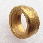US Gold Plated Morgan dollar Coin Ring Handcrafted - COINSPESO
