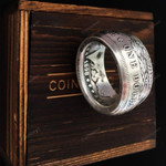 100% silver Morgan Silver Dollar Coin Ring 'eagle' 1899 O Mint Handmade - COINSPESO