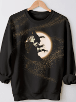 Vintage Wicked Witch Print Long Sleeve Sweatshirt