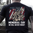 Veteran Custom Shirt, Memorial Day We Will Never Forget Personalized Gift T-Shirt
