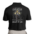 Christian Polo Shirt, I Would Rather Stand With God Lion Father's Day Gift For Dad Polo Shirt