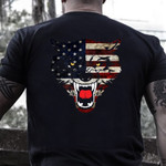 Veteran Shirt, American Flag Wolf T-Shirt - ATMTEE