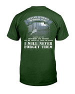Vietnam War Veterans Memorial Wall I Will Never Forget Them T-Shirt - ATMTEE