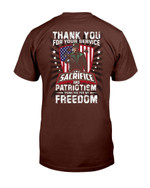 Thank You For Your Service Sacrifice And Patriotism T-Shirt - ATMTEE