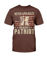 Veteran Patriot Shirt Never Apologize For Being A Patriot T-Shirt - ATMTEE