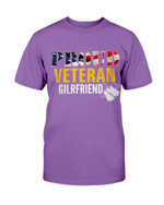 Proud Veteran Girlfriend With American Flag Military T-Shirt - ATMTEE