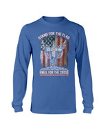 Stand For The Flag Kneel For The Cross Long Sleeve - ATMTEE