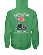 Sorry If My Patriotism Offends You Trust Me Your Lack Of Spine Offends Me More Hoodies - ATMTEE