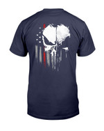 Vert Skull Thin Red Line T-Shirt - ATMTEE