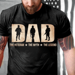 The Veteran Dad, The Myth, The Legend T-Shirt - ATMTEE
