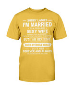 Sorry Ladies I'm Married To A Freakin' Sexy Wife She Was Born In January T-Shirt - ATMTEE