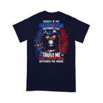Skull Patriot Shirt, Sorry If My Patriotism Offends You Trust Me Your Lack Of Spine Double Printed T-Shirt