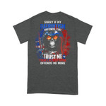 Skull Patriot Shirt, Sorry If My Patriotism Offends You Trust Me Your Lack Of Spine Double Printed T-Shirt