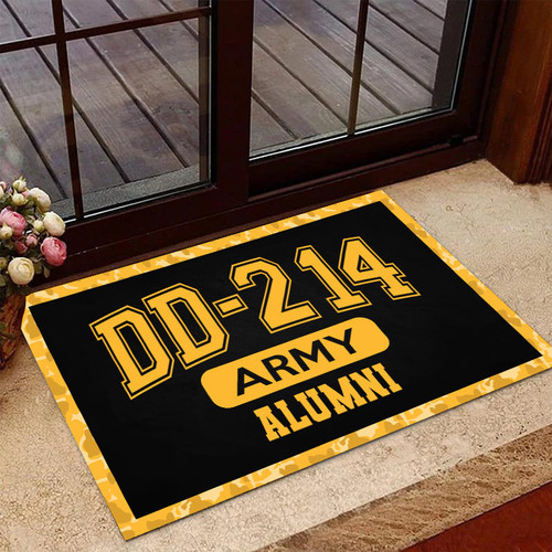Veteran Welcome Rug, Veteran Doormat, DD-214 Army Alumni, US Army Veterans Doormat, Home Decor