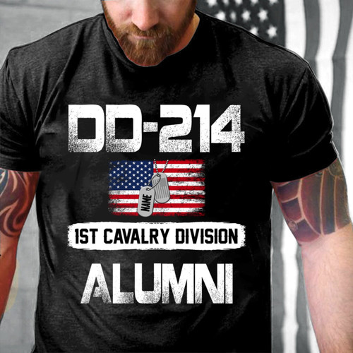 Personalized DD-214 Shirt, 1St Cavalry Division Alumni Personalized T-Shirt