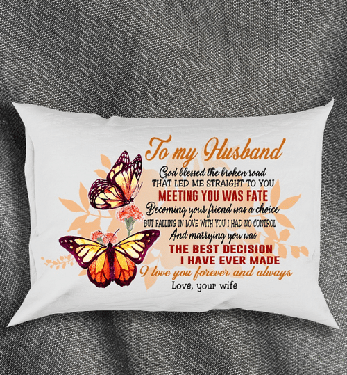 To My Husband, Meeting You Was Fate Canvas Pillow