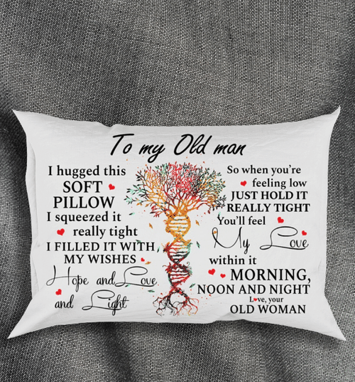To My Old Man, I Hugged This Soft Pillow Canvas Pillow