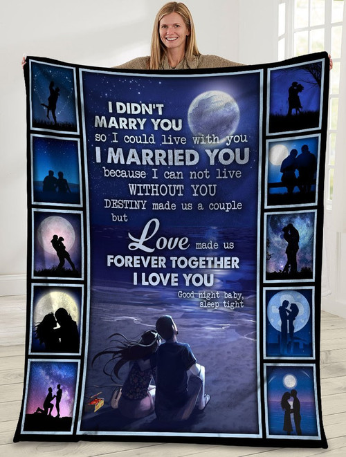 I Didn't Marry You So I Could Live With You Husband And Wife Full Moon Sherpa Blanket