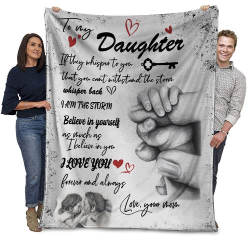 To My Daughter Believe In Yourself As Much As I Believe In You I Love You Sherpa Blanket