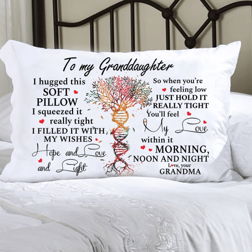 To My Granddaughter I Hugged This Soft Pillow Canvas Pillow