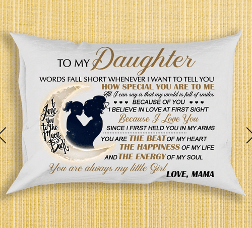 To My Daughter, Words Fall Short Whenever I Want To Tell You Canvas Pillow