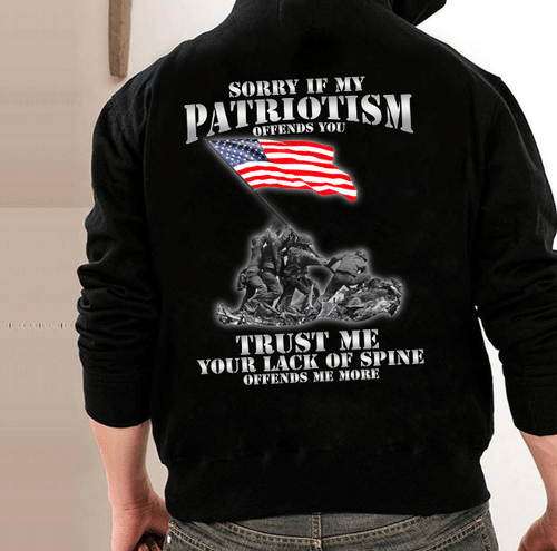 Sorry If My Patriotism Offends You Trust Me Your Lack Of Spine Offends Me More Veteran Hoodie, Veteran Sweatshirts