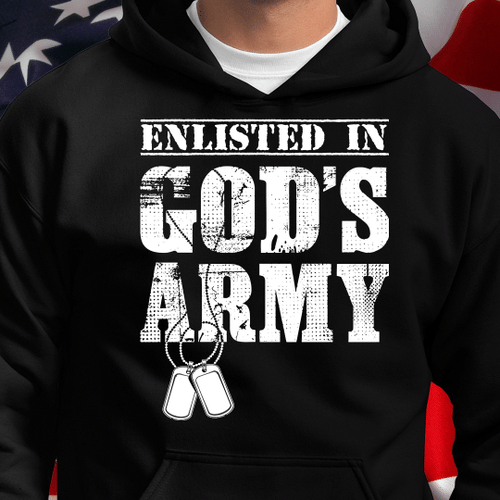 Enlisted In God's Army ATM-USVET68 Veteran Hoodie, Veteran Sweatshirts