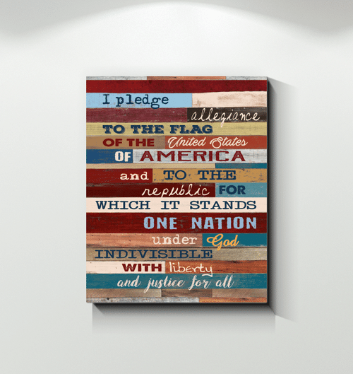 I Pledge Allegiance To The Flag Of The United States Of America Matte Canvas