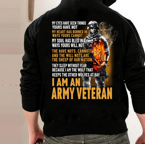 US Army Veteran, Army Veteran Shirt, I Am An Army Veteran Hoodie Sweatshirt