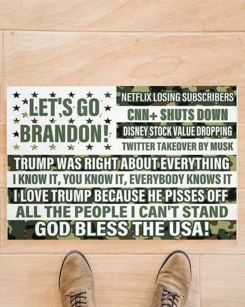 Let's Go Brandon, God Bless The USA Doormat