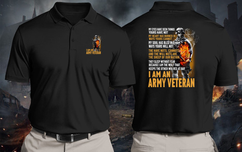 Army Veteran Polo Shirt, I Am An Army Veteran Polo Shirt