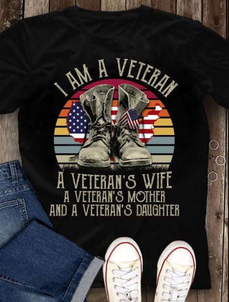 Veteran Shirt,  Woman Veteran, A Veteran A Wife A Mother And Daughter Unisex T-Shirt KM3105