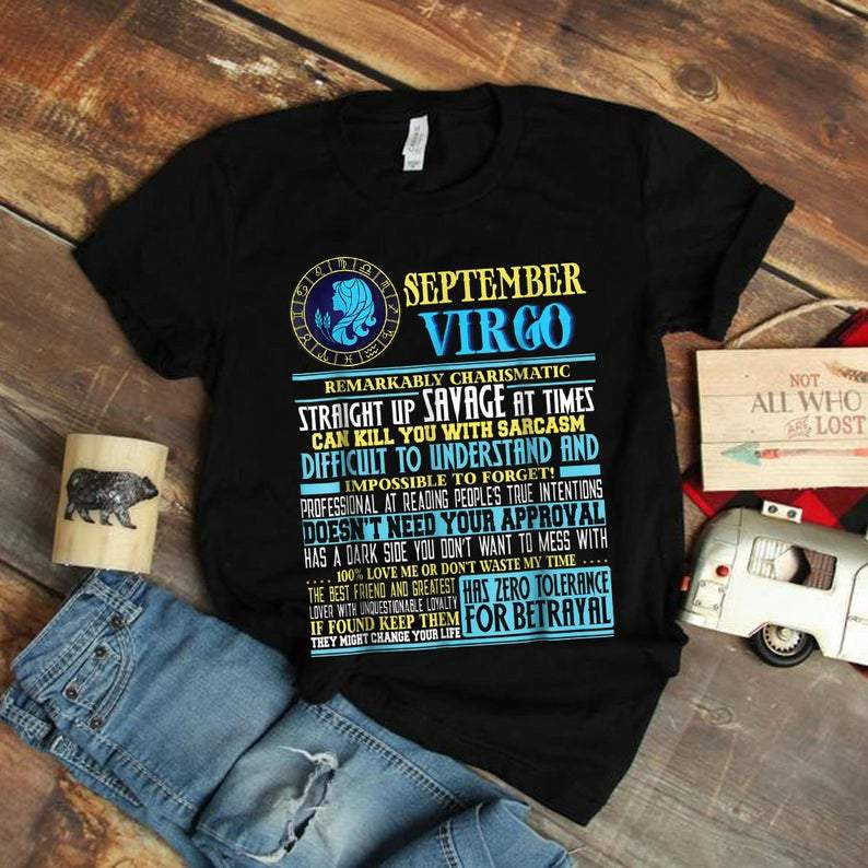 September Girl T-Shirt, September Virgo Shirt, Virgo Birthday, Astrology Shirt, Birthday Gift For Her Unisex T-Shirt
